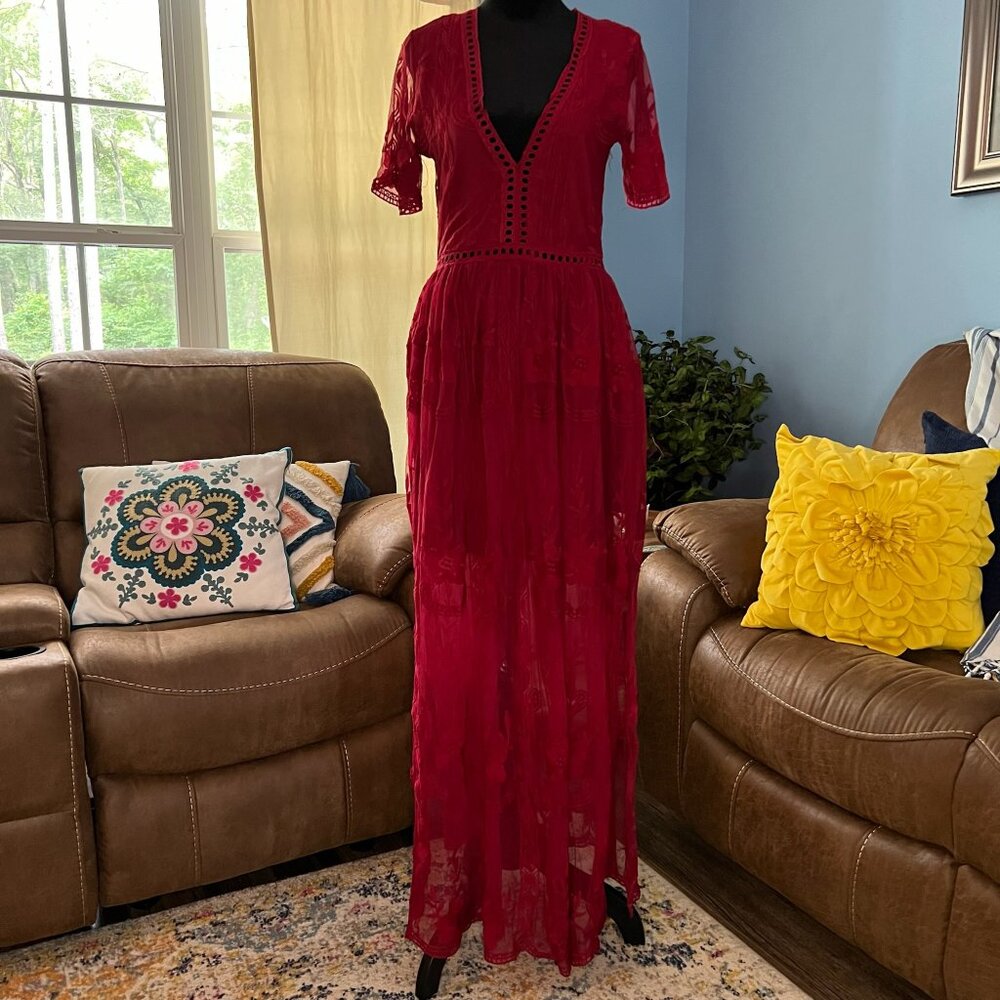 Boho Lace Maxi Dress